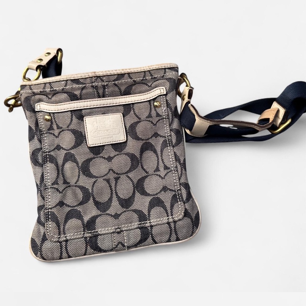Coach Crossbody Bag Coach Signature C Denim Shoulder K0767-41035 y2k Grey Blue